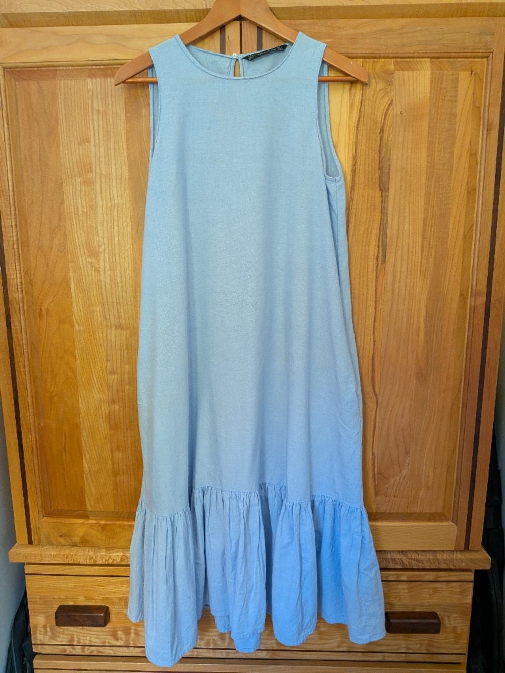 Blue Zara Midi Summer Dress